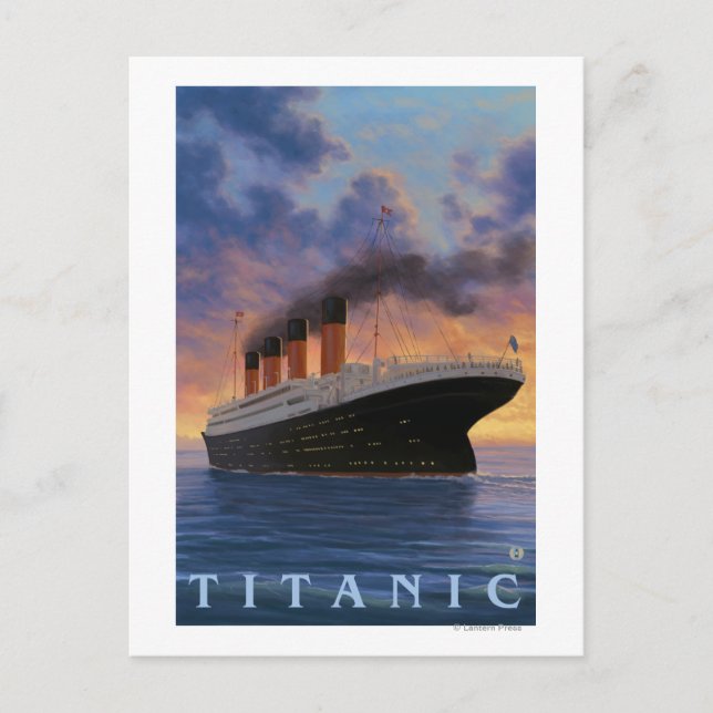 Postal Línea Titanic SceneWhite Star (Anverso)