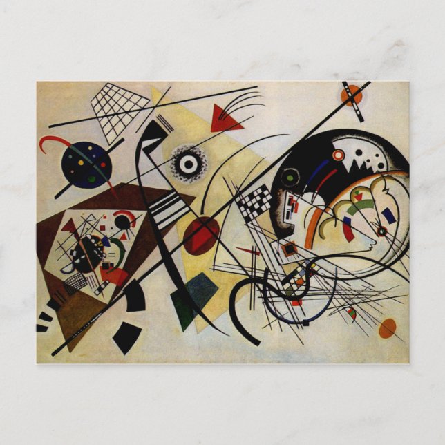Postal Línea transversal ininterrumpida de Kandinsky (Anverso)