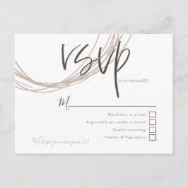 Postal Líneas circulares de objetos contemporáneos Boda R