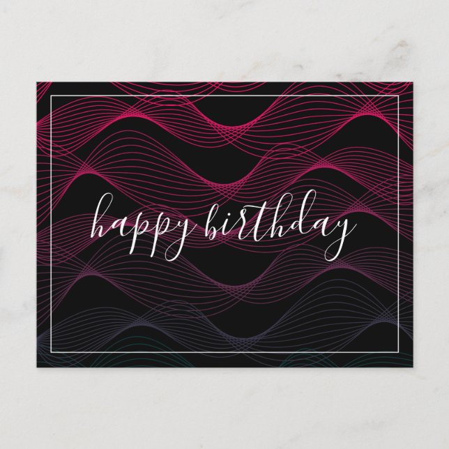 Postal Líneas de longitud de onda (Anverso)