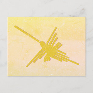 Postal Líneas de Nazca Dibujo de Colibrí, Perú