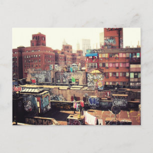 Postal Líneas de vestir y graffitis