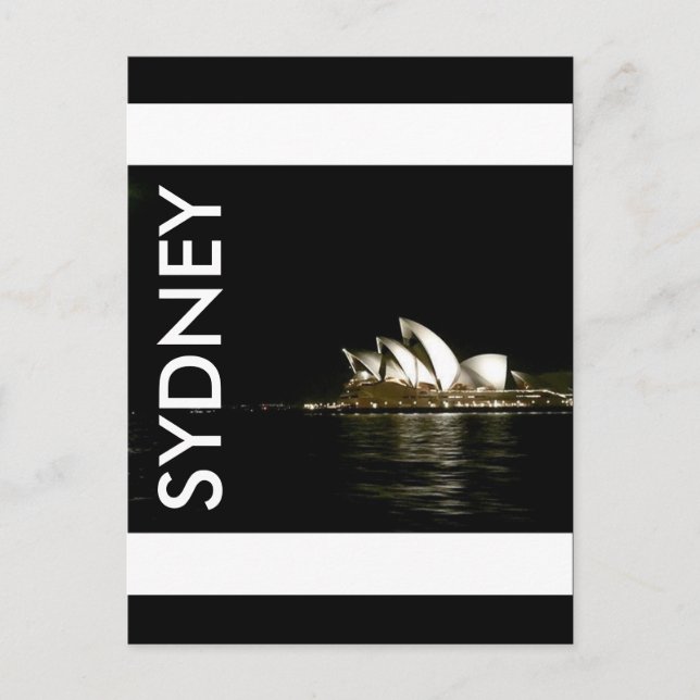 Postal líneas nocturnas de sydney (Anverso)