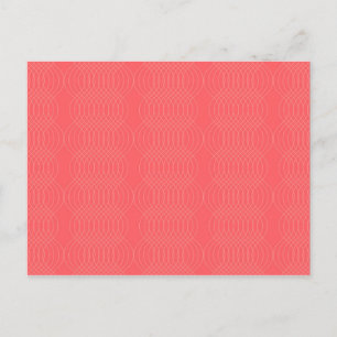 Postal Líneas onduladas elegantes, sencillas, rojas y mod