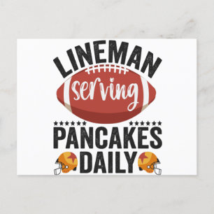 Postal Lineman Sirve Pancakes Diariamente Gracioso Regalo