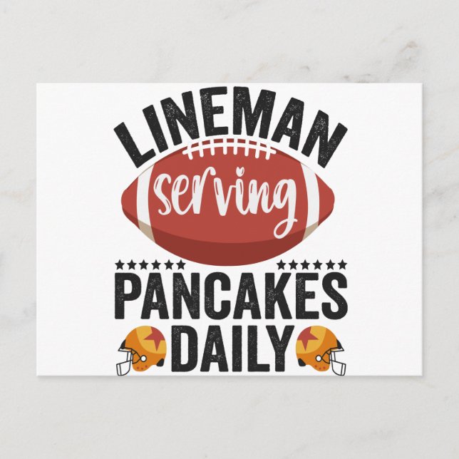 Postal Lineman Sirve Pancakes Diariamente Gracioso Regalo (Anverso)
