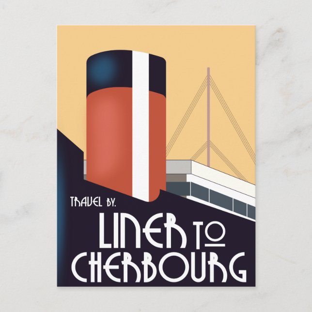 Postal Liner a Cherbourg (Anverso)