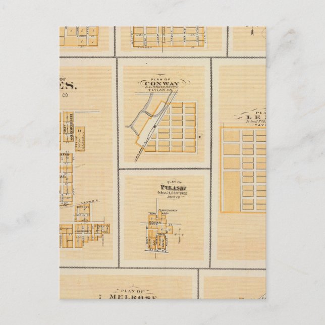 Postal Lineville, Derby, Glidden, Ames, Conway (Anverso)