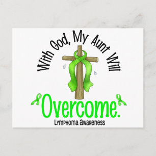 Postal Linfoma con Dios, mi tía superará