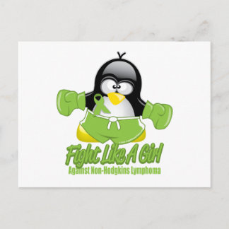 Postal Linfoma no Hodgkin contra el pingüino