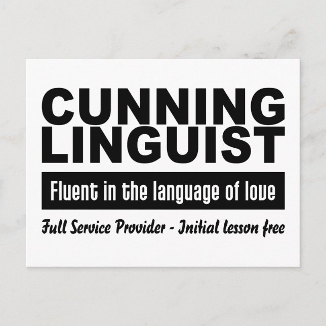 Postal lingüista de ciruela, personalizar (Anverso)