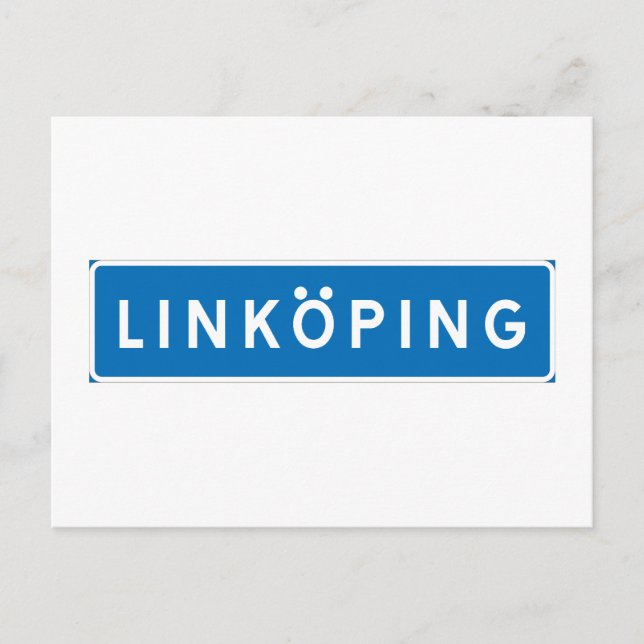 Postal Linkoping, señal sueca de tráfico (Anverso)