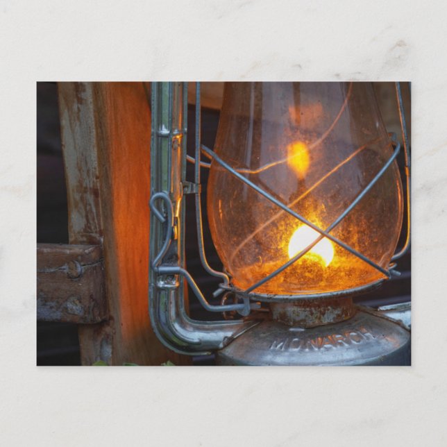 Postal Linterna en el campamento de llanuras, Parque Naci (Anverso)