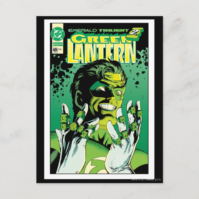 Postal Linterna verde - Muchos anillos (Anverso)