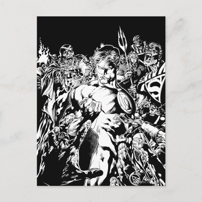 Postal Linterna verde rodeada (Anverso)