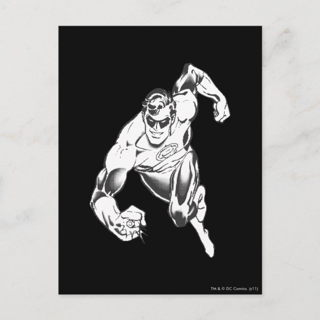 Postal Linterna verde salta hacia adelante (Anverso)