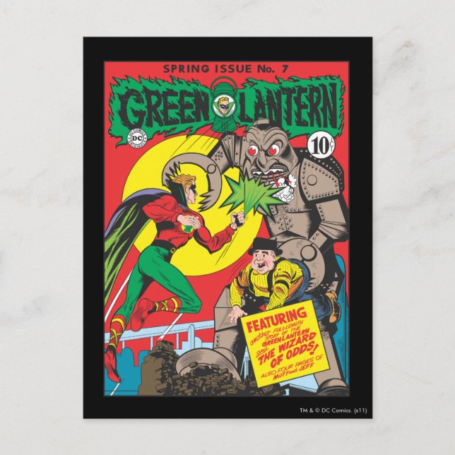 Postal Linterna verde vs. el asistente de los pronósticos (Anverso)