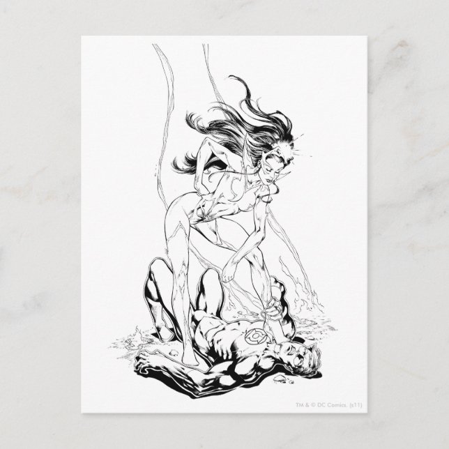 Postal Linterna verde y zafiro estrella (Anverso)