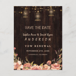 Postal Linternas de madera floral vintage WE STILL DO