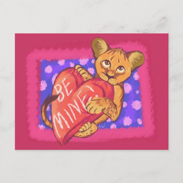 Postal Lion Cub Valentine (Anverso)