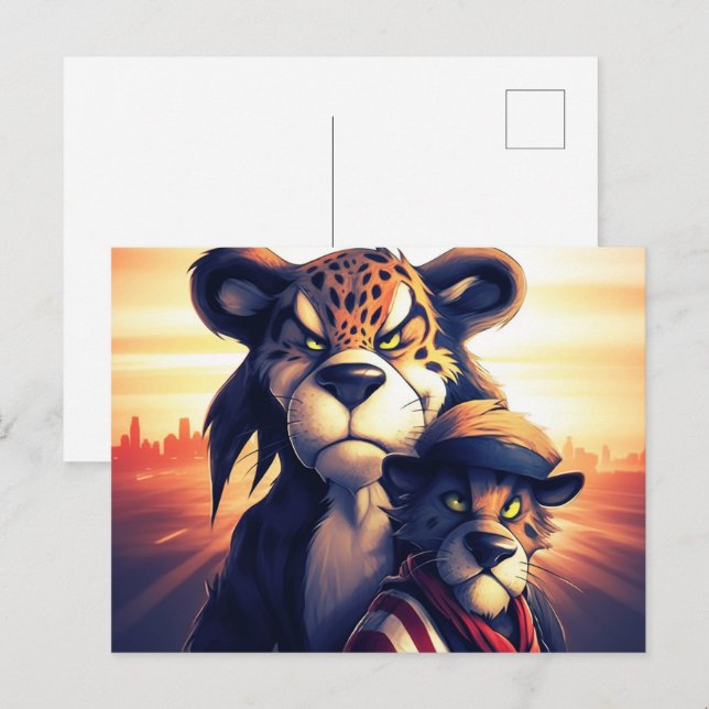 Postal Lion Cute (Anverso / Reverso)