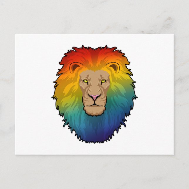 Postal Lion in Rainbow Colours (Anverso)