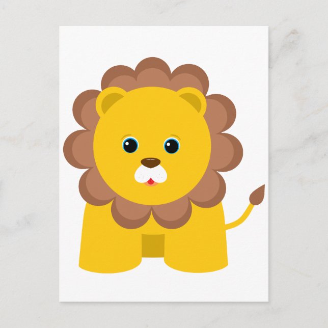 Postal Lion para bebé (Anverso)