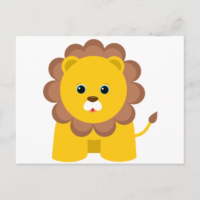 Postal Lion para bebé (Anverso)