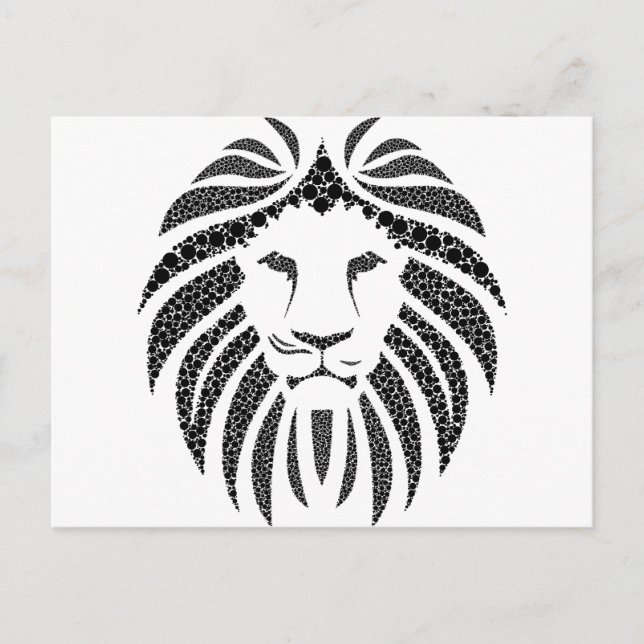 Postal LIon punteado (Anverso)