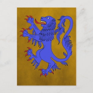 Postal Lion Rampant Azure