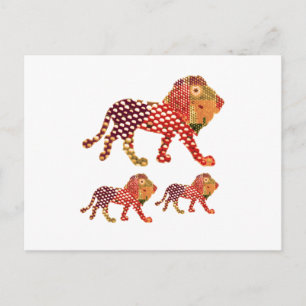 Postal LION - REY majestuoso de los animales