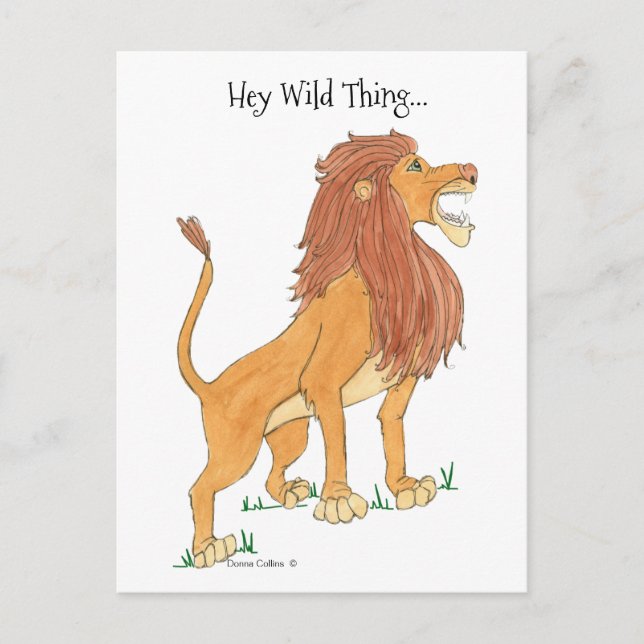 Postal Lion Wild Thing Post Card (Anverso)