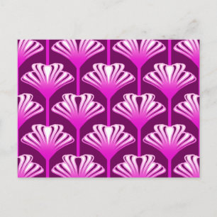 Postal Lirio Art Deco, morado de Ametist y orquídea