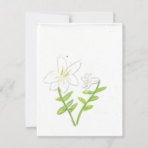 Postal Lirio blanco de la Pascua