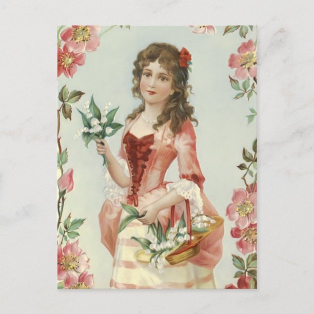 Postal Lirio de la doncella de Vally (Anverso)