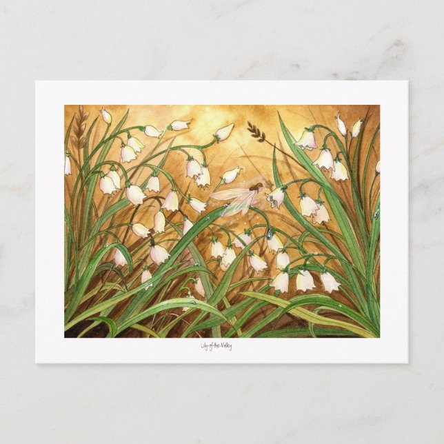 Postal Lirio de los valles (Anverso)