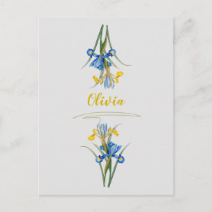 Postal Lirio español de Pierre-Joseph Redouté