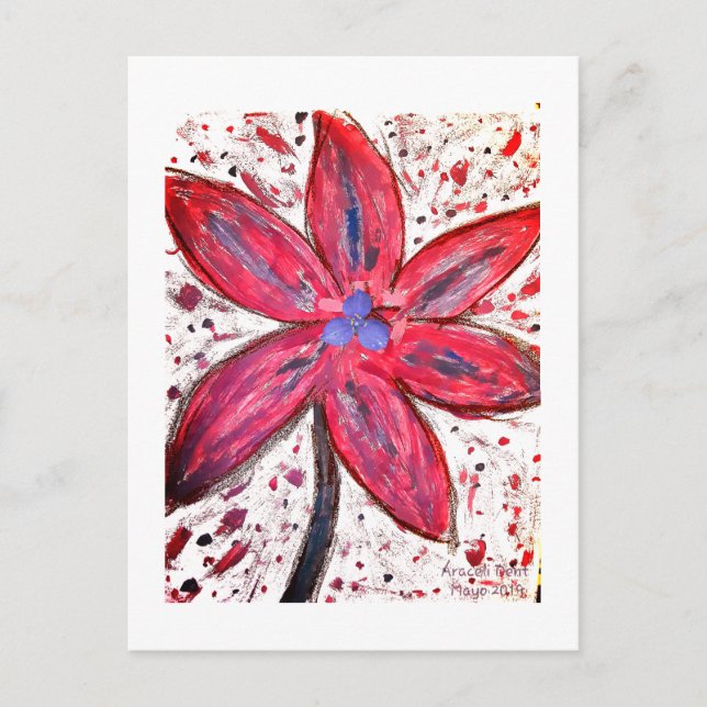 Postal Lirio Oriental (Anverso)