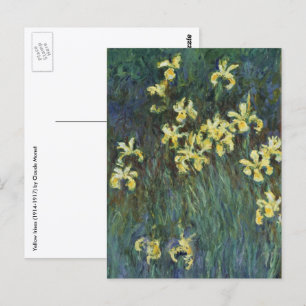 Postal Lirios amarillos por Claude Monet, Arte fino vinta