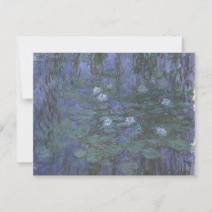 Postal Lirios de agua azules Monet