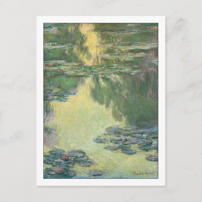 Postal Lirios de agua por Monet (Anverso)
