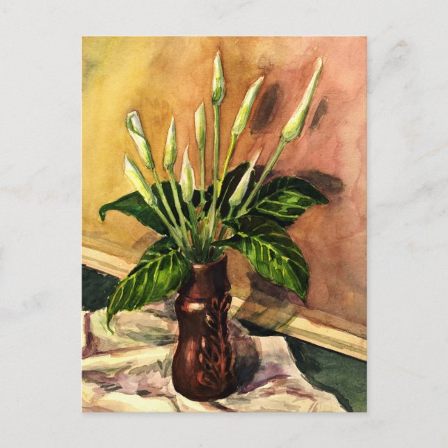 Postal Lirios de calla (Anverso)