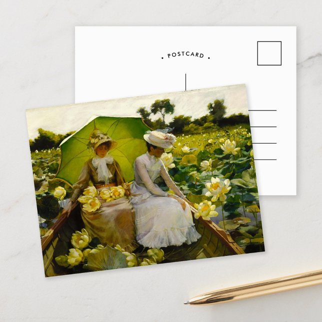 Postal Lirios de loto | Charles Courtney Curran (Subido por el creador)