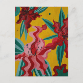 Postal lirios, flores, abstracción, abstracción,
