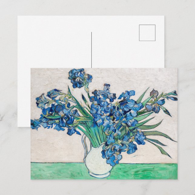 Postal Lirios | Vincent van Gogh | (Anverso / Reverso)