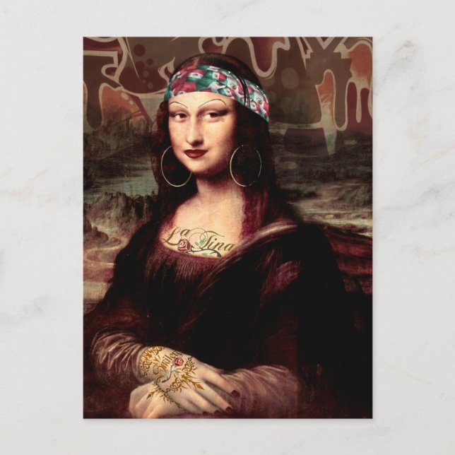 Postal Lisa Mexicana Mona Chicana Chola (Anverso)