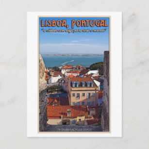 Postal Lisboa - Barco en el Tejo