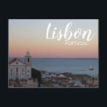 Postal Lisboa Portugal Alfama Sunset<br><div class="desc">¡Hola! ¡Espero que te guste esta foto que tomé! No dude en añadir su propio texto y consultar mis tiendas para más información.</div>
