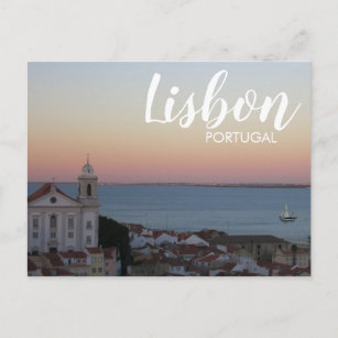 Postal Lisboa Portugal Alfama Sunset