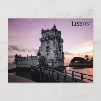 Postal Lisboa Portugal Belem Tower Travel Photo